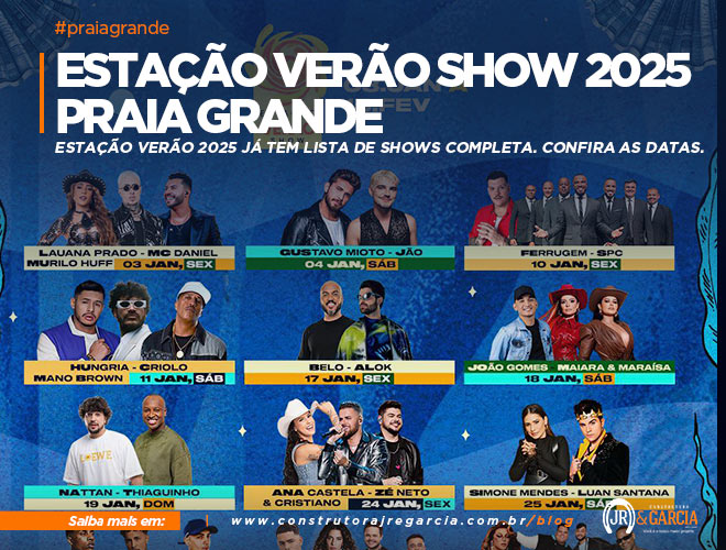 Estação Verão Show 2025 Praia Grande: Confira a Programação Completa do Estação Verão Show 2025 em Praia Grande