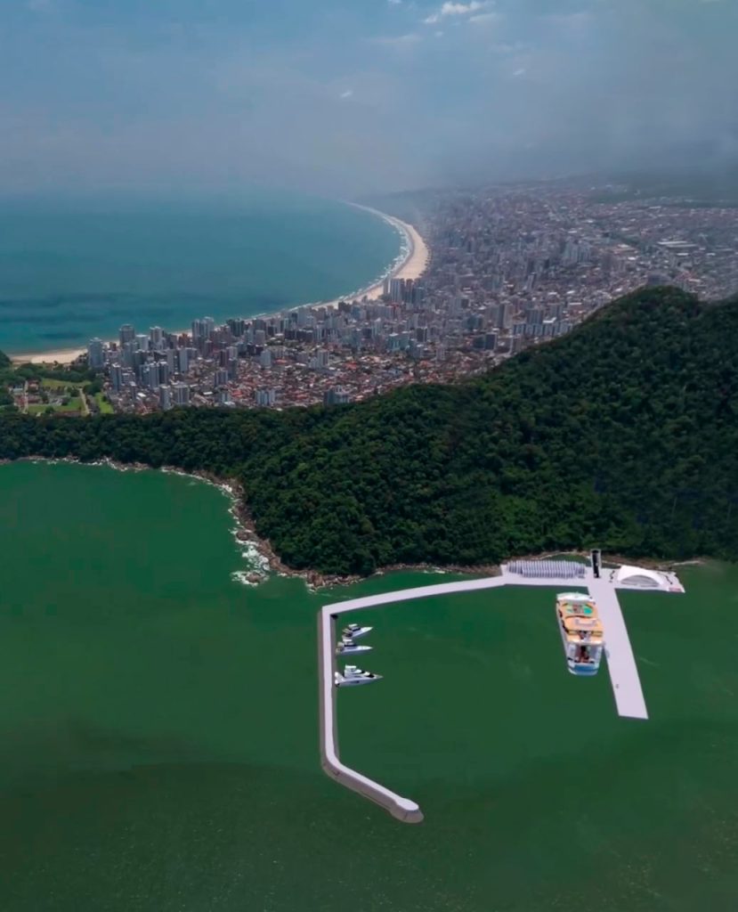 Litoral Plaza Port Praia Grande - Praia Grande terá pier para navios de cruzeiro.